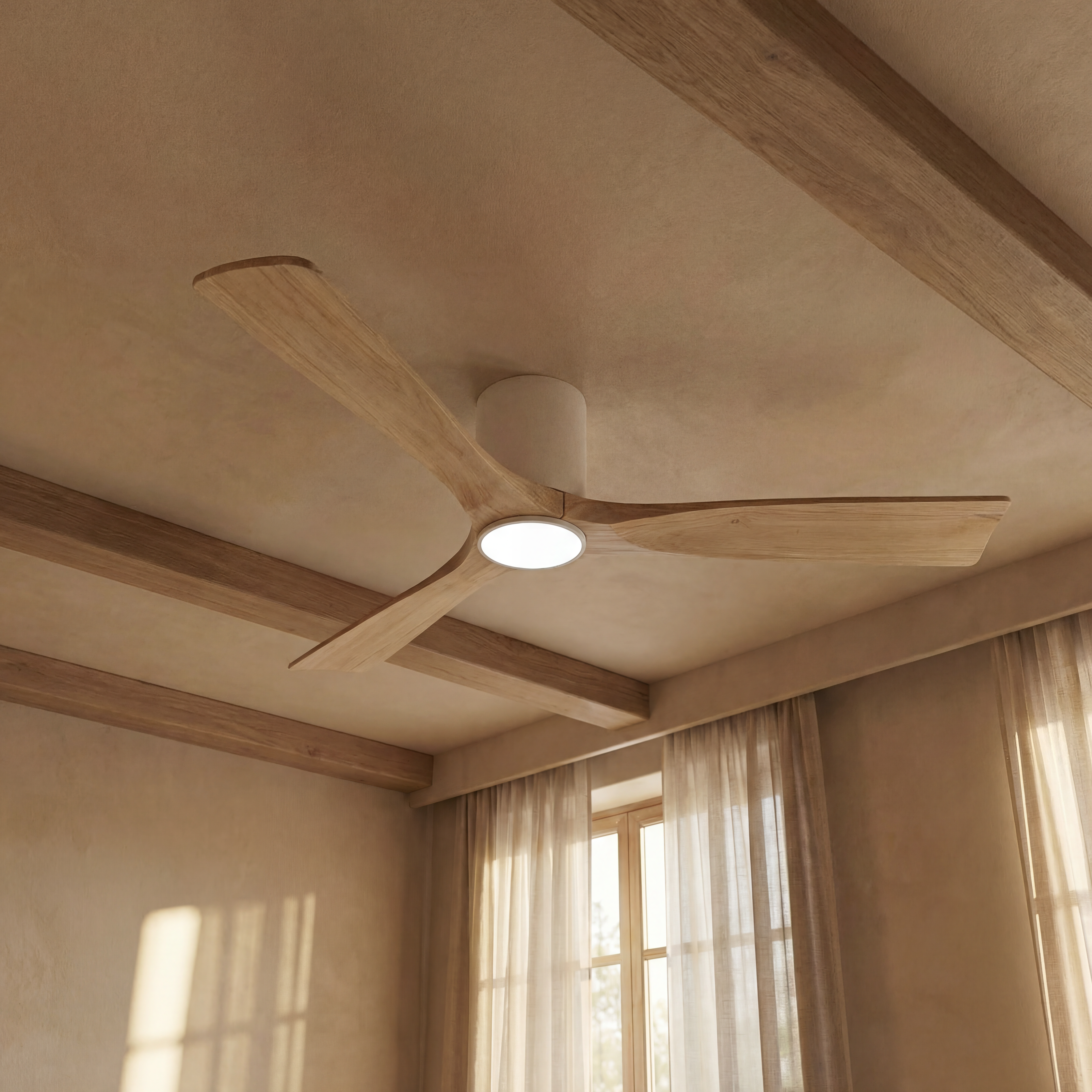 Wooden Star Ceiling Fan 132 cm & 112 cm