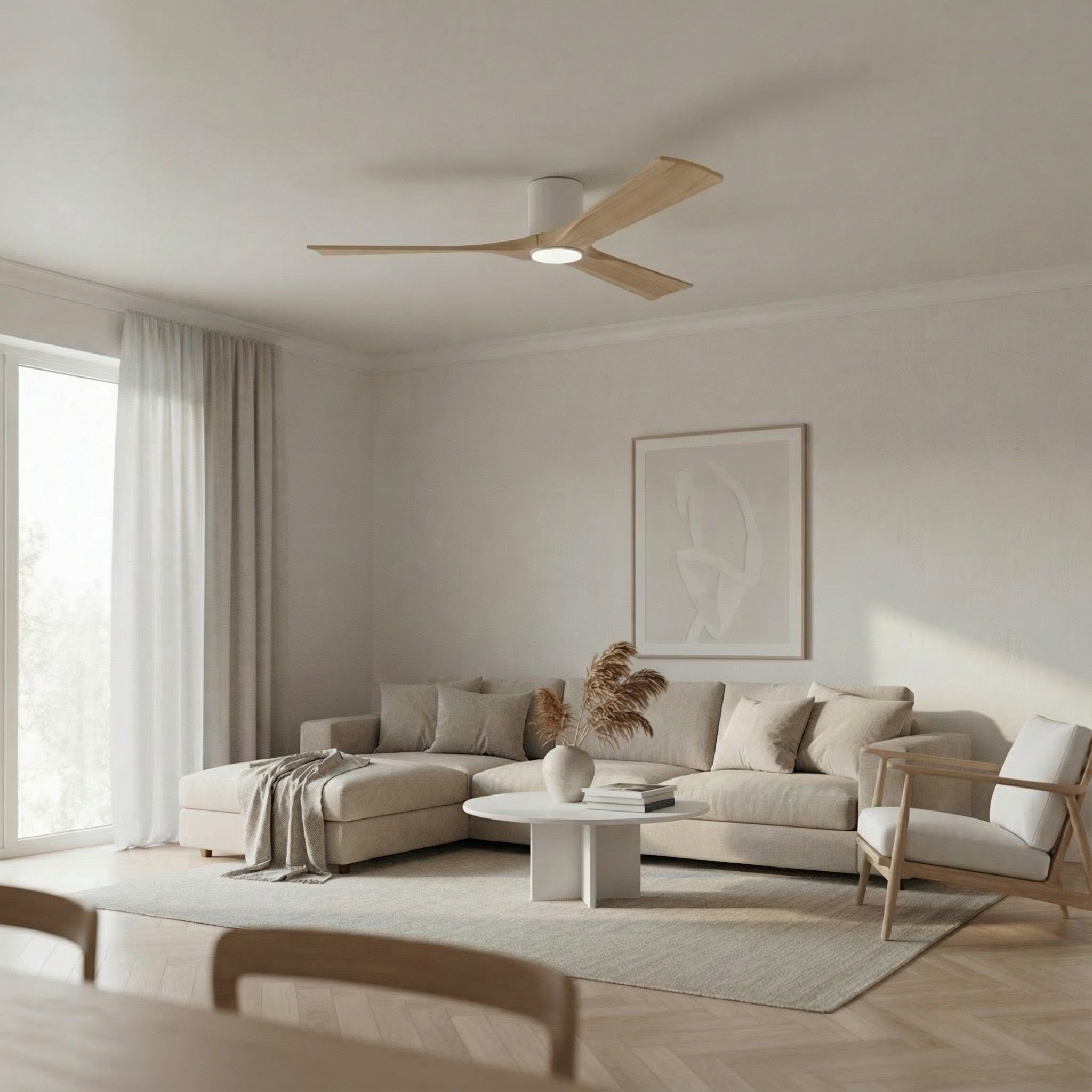 Wooden Star Ceiling Fan 132 cm & 112 cm