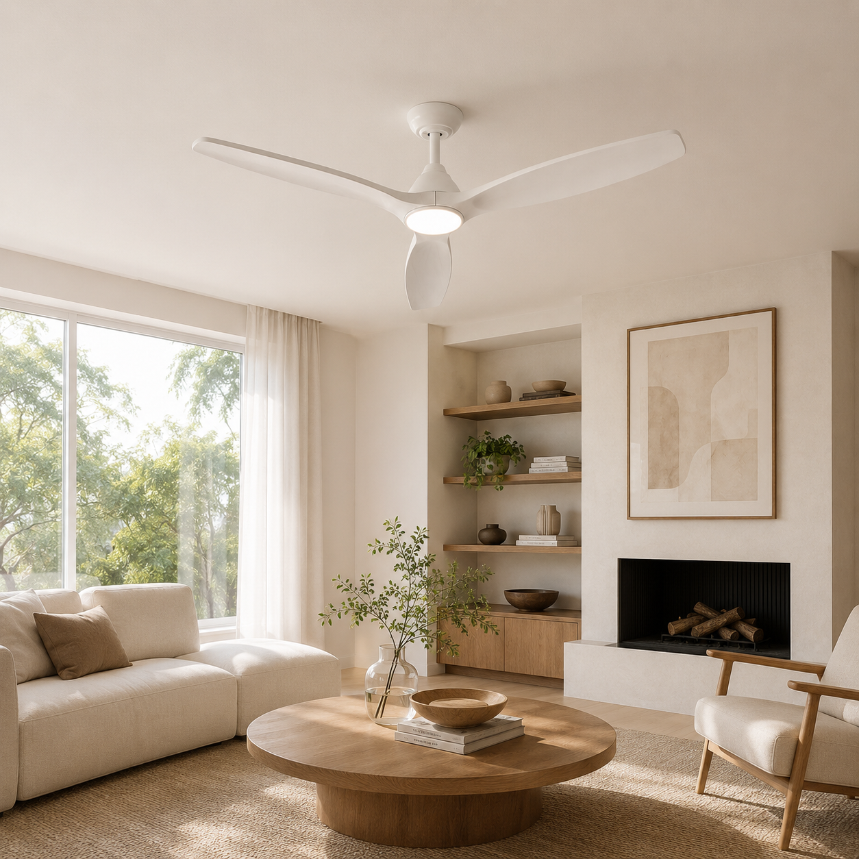 Dolomiti Wooden Ceiling Fan (132 cm / 112 cm)