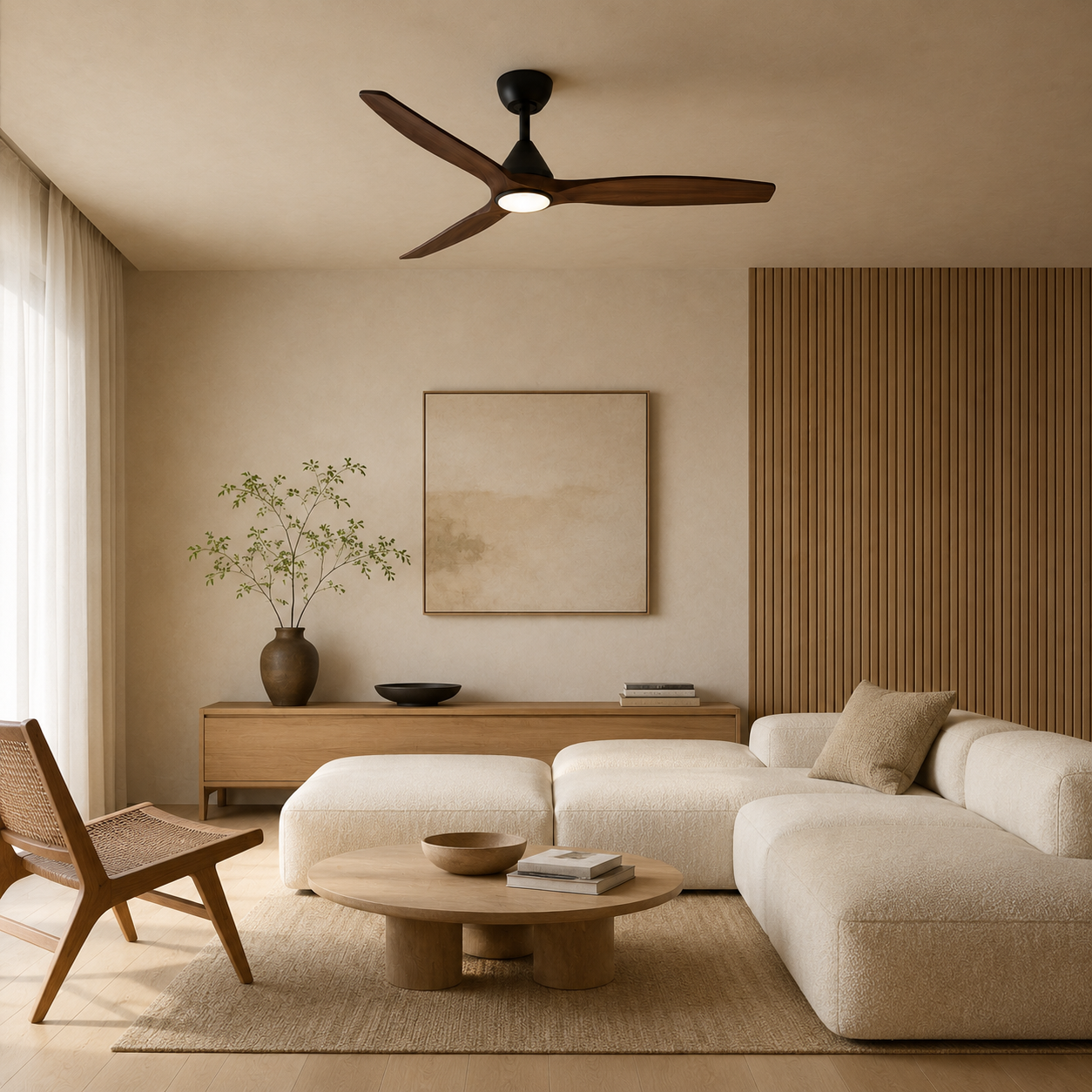Dolomiti Wooden Ceiling Fan (132 cm / 112 cm)