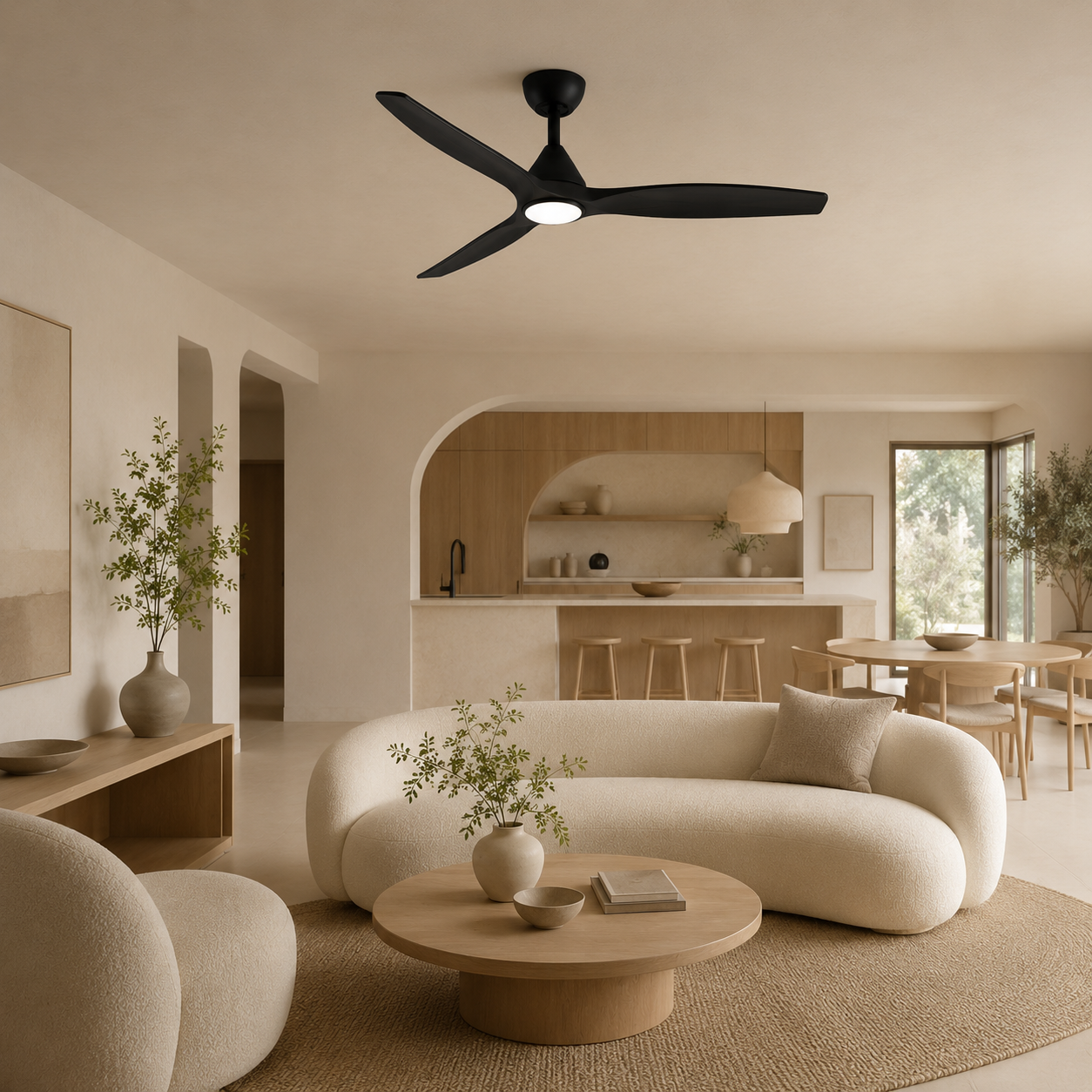 Dolomiti Wooden Ceiling Fan (132 cm / 112 cm)